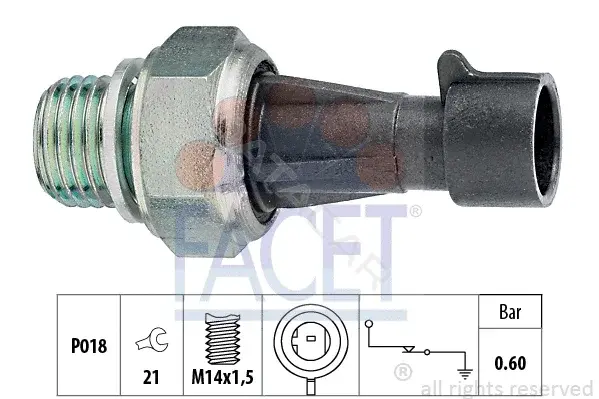 Датчик давления масла FACET 7.0129