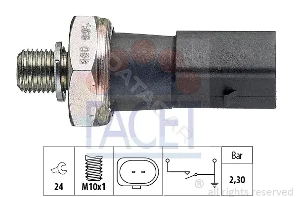 Датчик давления масла FACET 7.0190