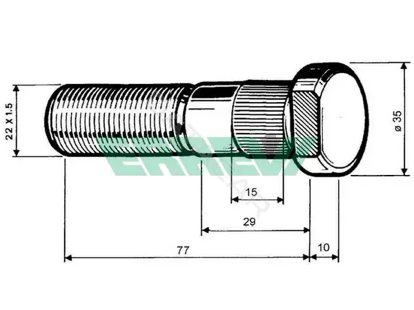 Болт колесный ERREVI 729376