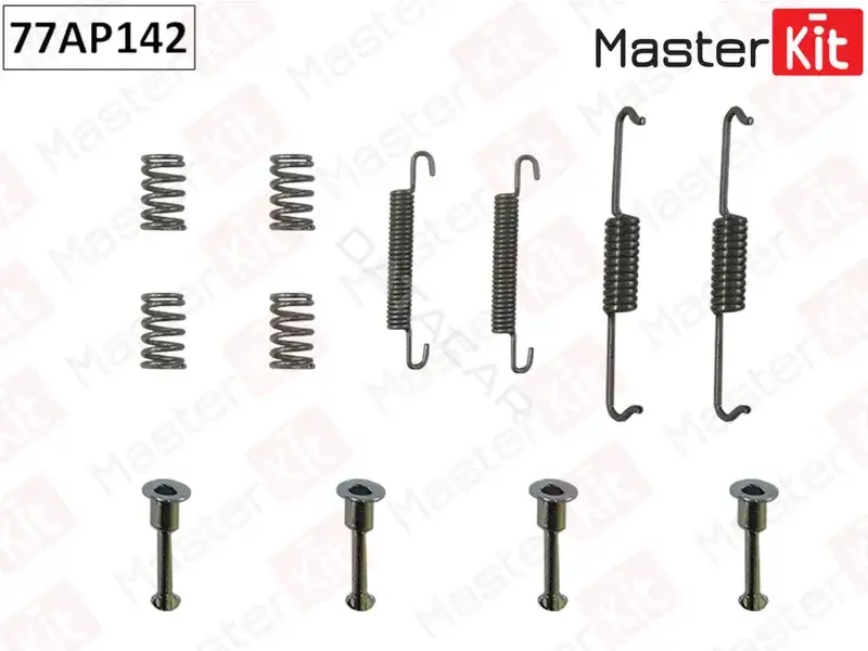 Ремкомплект тормозных колодок MASTERKIT 77AP142