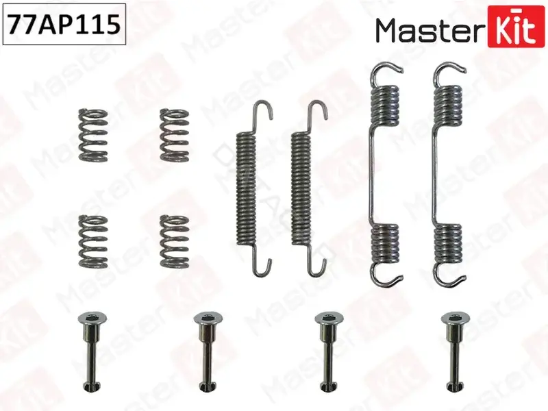 Ремкомплект тормозных колодок MASTERKIT 77AP115