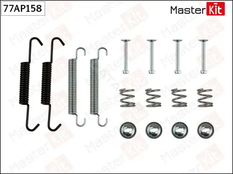 Ремкомплект тормозных колодок MASTERKIT 77AP158
