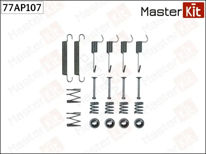Ремкомплект тормозных колодок MASTERKIT 77AP107
