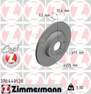 Тормозные диски ZIMMERMANN 370.4401.20