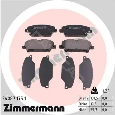 Тормозные колодки ZIMMERMANN 24087.175.1
