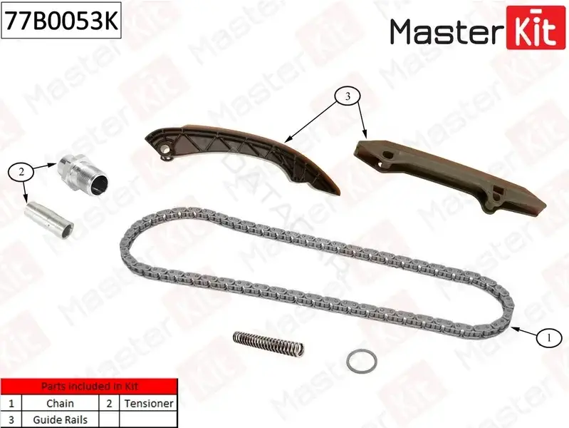Комплект цепи ГРМ MASTERKIT 77B0053K