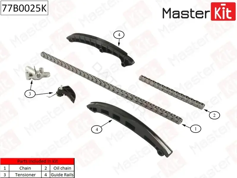Натяжитель ремня генератора MASTERKIT 77B0025K