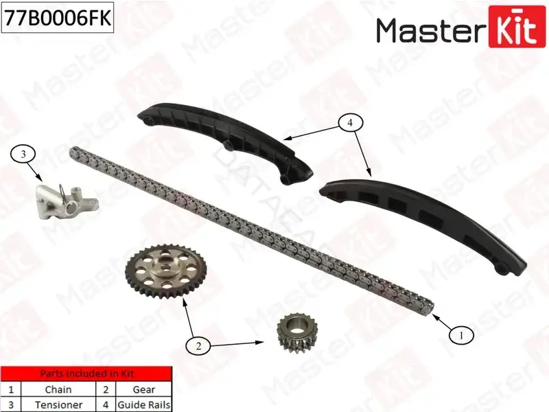 Комплект цепи ГРМ MASTERKIT 77B0006FK