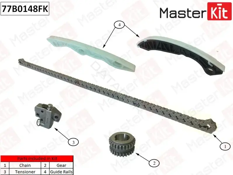 Комплект цепи ГРМ MASTERKIT 77B0148FK