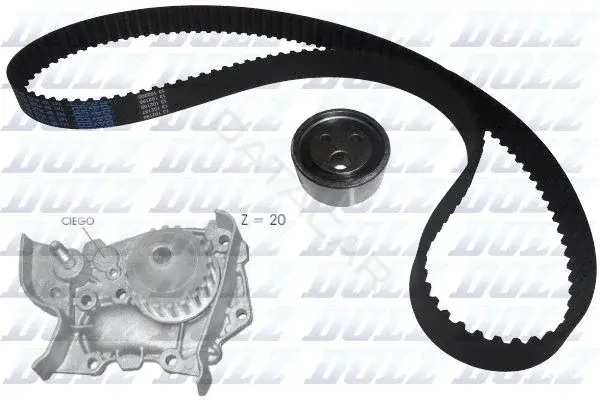 Комплект ГРМ с помпой DOLZ KD017