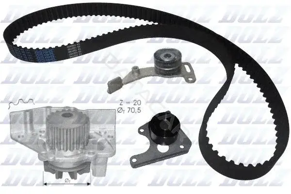 Комплект ГРМ с помпой DOLZ KD023