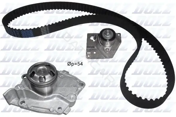 Комплект ГРМ с помпой DOLZ KD027