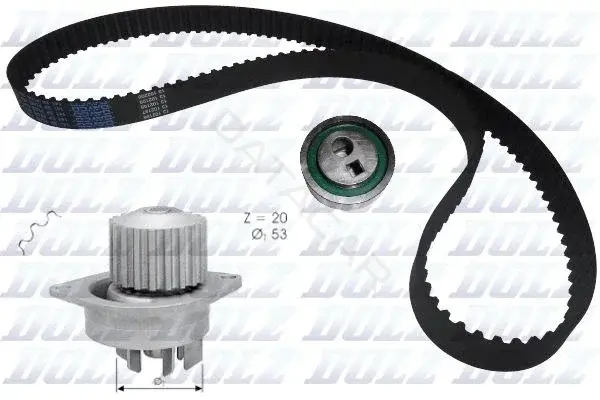 Комплект ГРМ с помпой DOLZ KD028
