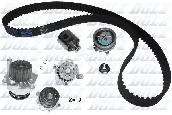 Комплект ГРМ с помпой DOLZ KD033