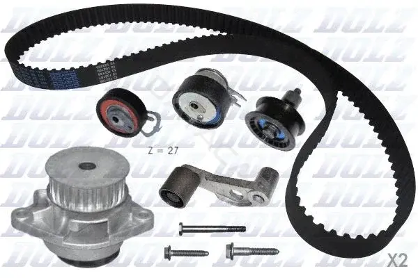 Комплект ГРМ с помпой DOLZ KD035