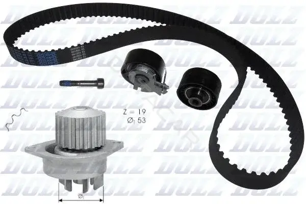 Комплект ГРМ с помпой DOLZ KD049