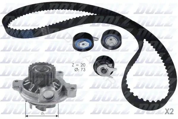 Комплект ГРМ с помпой DOLZ KD052