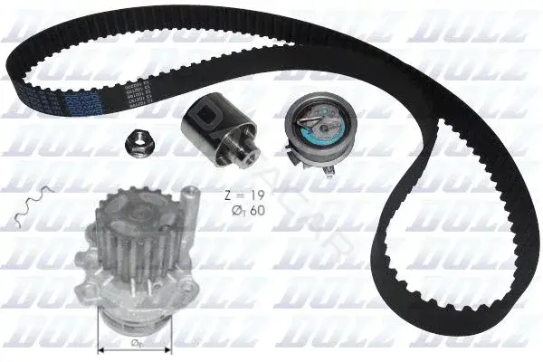 Комплект ГРМ с помпой DOLZ KD054