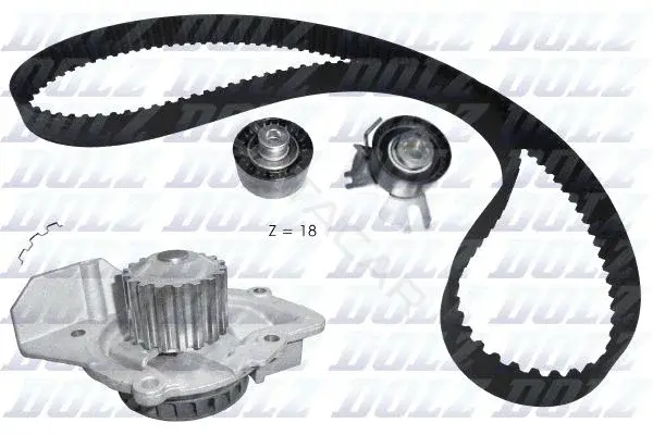 Комплект ГРМ с помпой DOLZ KD106