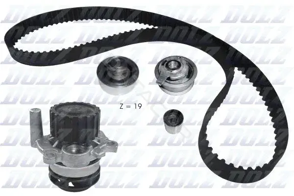 Комплект ГРМ с помпой DOLZ KD108