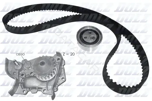 Комплект ГРМ с помпой DOLZ KD116