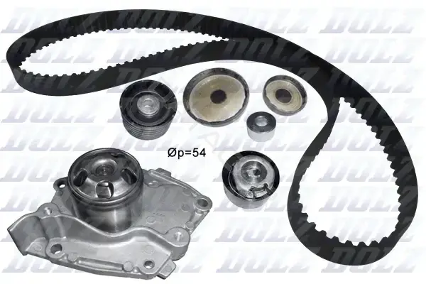 Комплект ГРМ с помпой DOLZ KD117