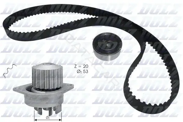 Комплект ГРМ с помпой DOLZ KD120