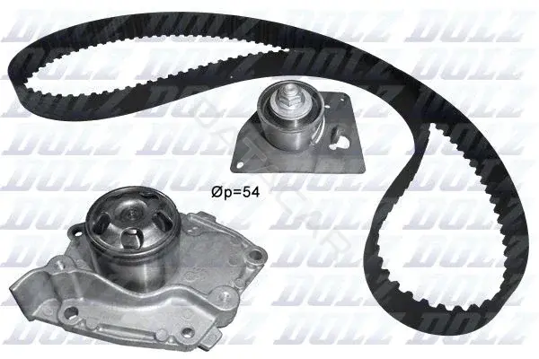 Комплект ГРМ с помпой DOLZ KD128
