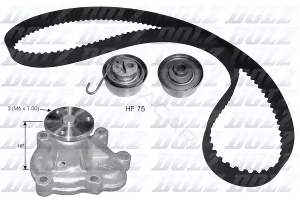 Комплект ГРМ с помпой DOLZ KD137