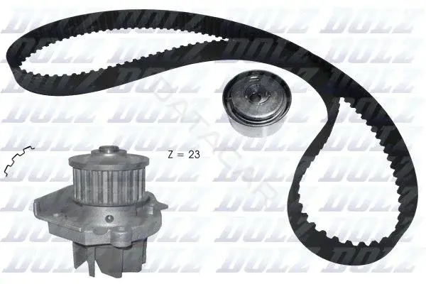 Комплект ГРМ с помпой DOLZ KD141