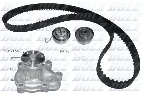 Комплект ГРМ с помпой DOLZ KD142