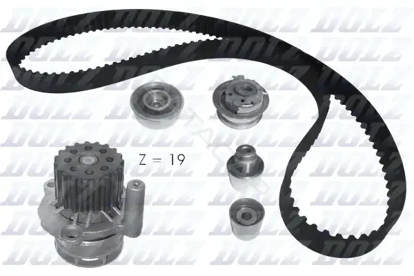 Комплект ГРМ с помпой DOLZ KD156