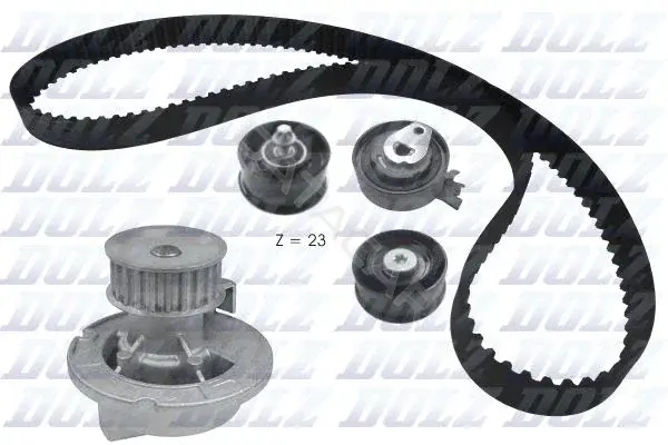 Комплект ГРМ с помпой DOLZ KD157