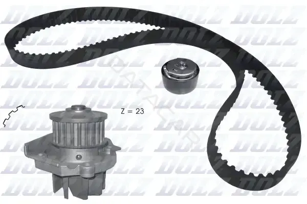 Комплект ГРМ с помпой DOLZ KD161