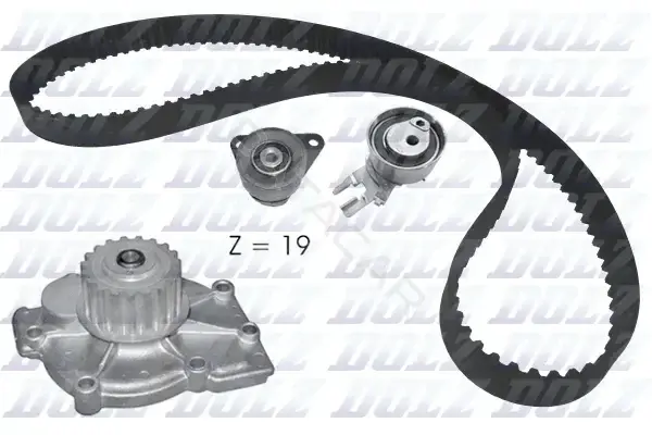 Комплект ГРМ с помпой DOLZ KD164