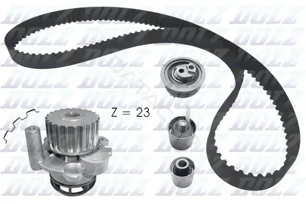Комплект ГРМ с помпой DOLZ KD165