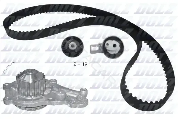 Комплект ГРМ с помпой DOLZ KD169