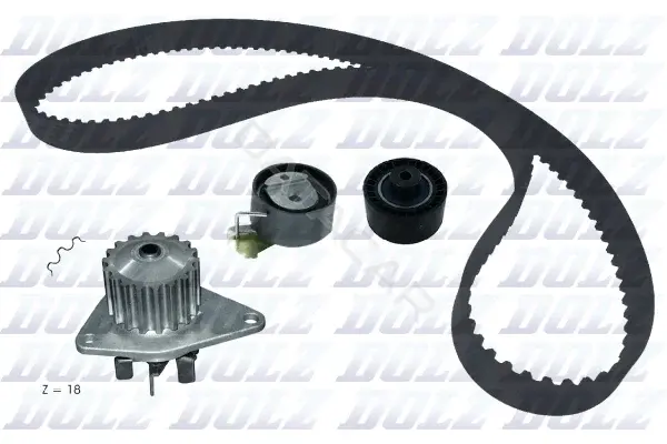 Комплект ГРМ с помпой DOLZ KD186