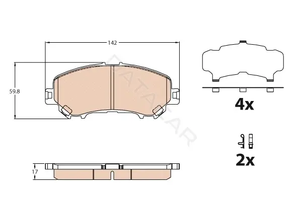 Тормозные колодки TRW GDB3631
