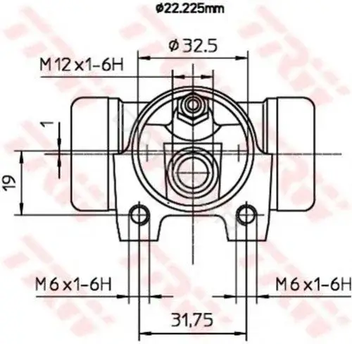 Рабочий тормозной цилиндр TRW BWH373