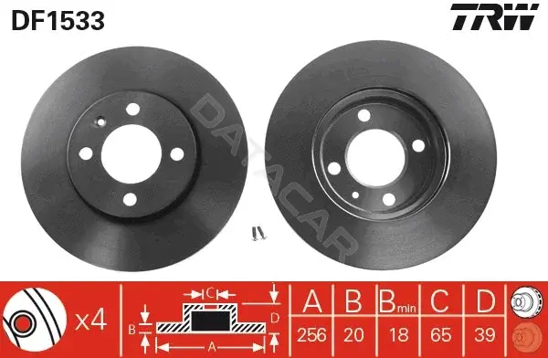 Тормозные диски TRW DF1533