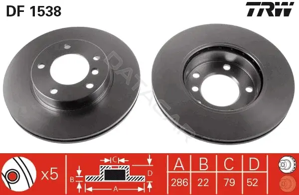 Тормозные диски TRW DF1538