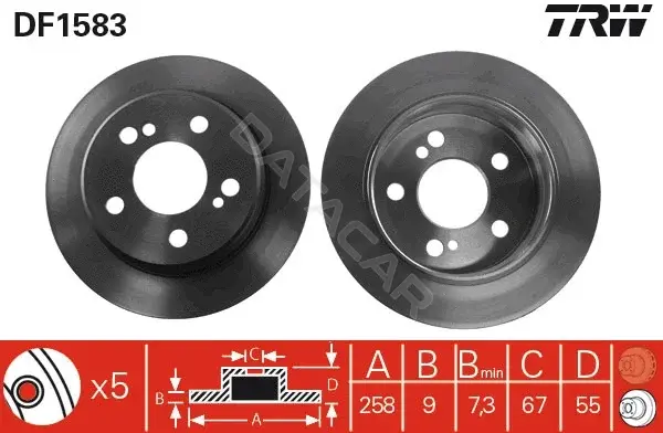 Тормозные диски TRW DF1583