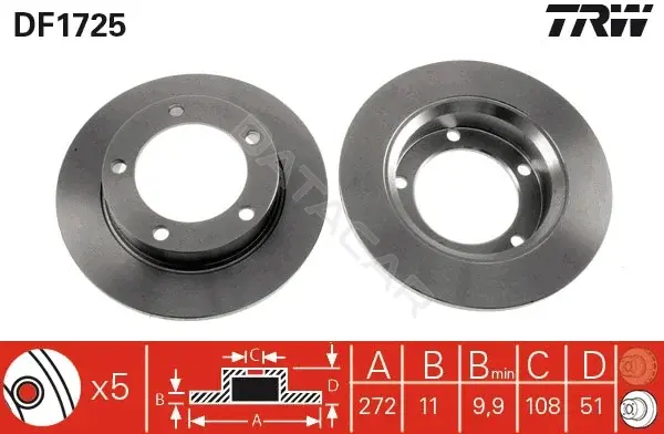 Тормозные диски TRW DF1725