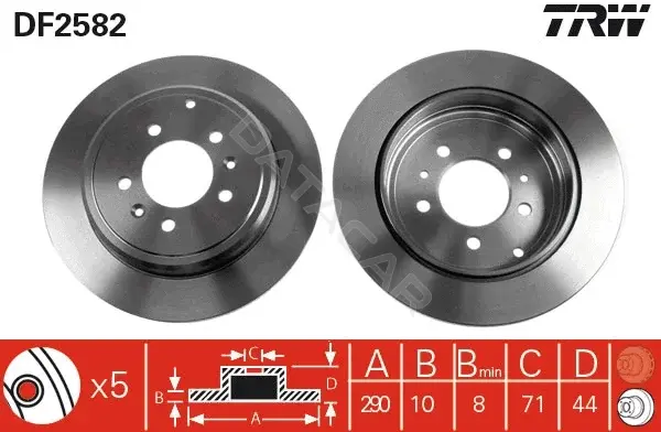 Тормозные диски TRW DF2582