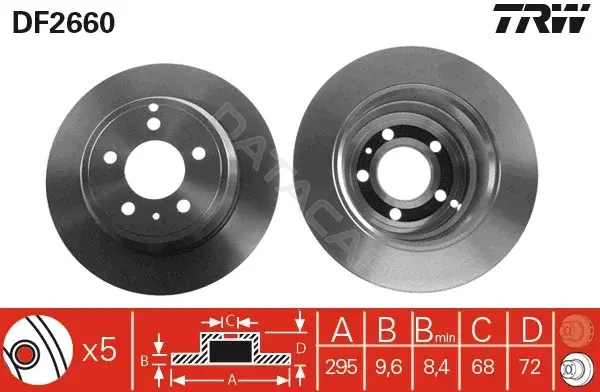 Тормозные диски TRW DF2660