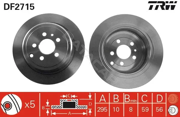 Тормозные диски TRW DF2715