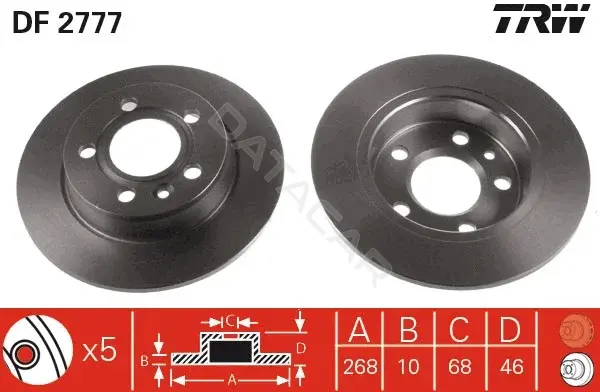 Тормозные диски TRW DF2777