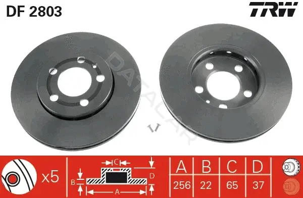 Тормозные диски TRW DF2803