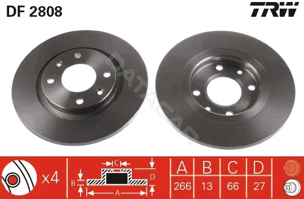 Тормозные диски TRW DF2808